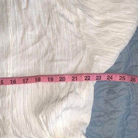 Moon River White Textured Button-Down Tie-Front Blouse Womens L - Picture 7 of 7